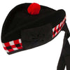 Glengarry Hat Black & Red Diced