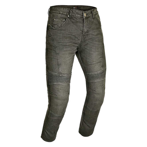 RIDERACT® Men's Bikers Style Jeans Grey Reinforced with Aramid Fiber