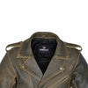 RIDERACT®  Vintage Brando Distress Leather Motorcycle Jacket