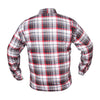 RIDERACT® Men's Motorcycle Riding Reinforced Flannel Shirt Black & Red Checked