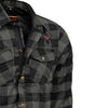 RIDERACT® Men's Motorcycle Riding Reinforced Flannel Shirt Road Series Grey