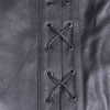 RIDERACT® Adjustable Leather Vest Black with Antique Clasps Closure