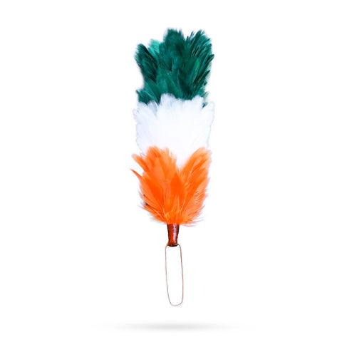 Glengarry Hat Feather Hackle Green White & Orange