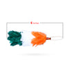 Glengarry Hat Feather Hackle Green White & Orange
